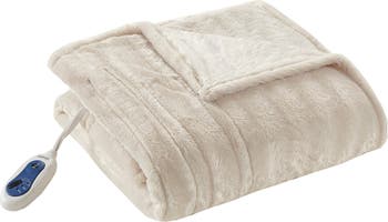 Faux Fur Heated Throw Blanket - 50" x 70" Beautyrest