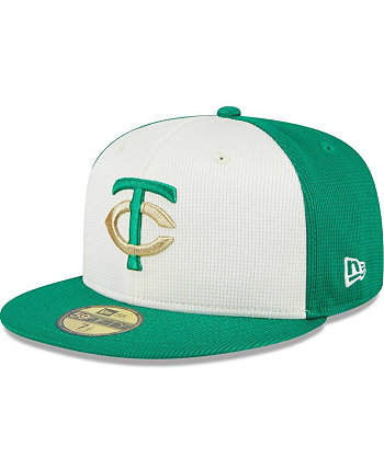 Men's White/Green Minnesota Twins 2024 St. Patrick's Day 59FIFTY Fitted Hat New Era