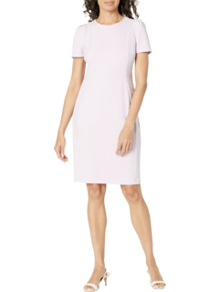 Платье-футляр из крепа с аквалангом и рукавом-тюльпаном Calvin Klein