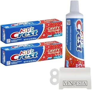 Crest Kids Cavity Protection & Enamel Care Bundle by VenDesta: 2-Pack Crest Kid's Cavity Protection Toothpaste Sparkle Fun Flavor Toothpaste, 4.6 oz - Crests Effective Dental Defense. VenDesta