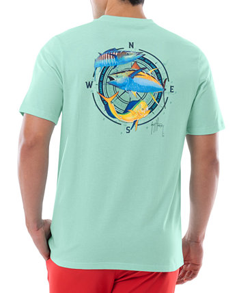 Мужская футболка с рисунком Marlin Compass Guy Harvey