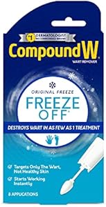 Compound W Freeze Off Remover, 8 Applications, White, 1 Count Compound W