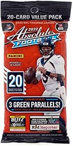 2022 Panini Absolute Football NFL Cello Fat Pack - 20 Trading Cards Panini