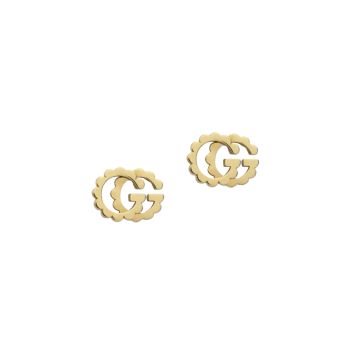 Серьги-гвоздики GG из желтого золота 18 карат GUCCI