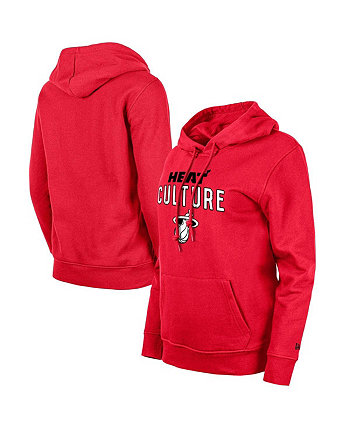 Женский пуловер с капюшоном Red Miami Heat 2023/24 City Edition New Era