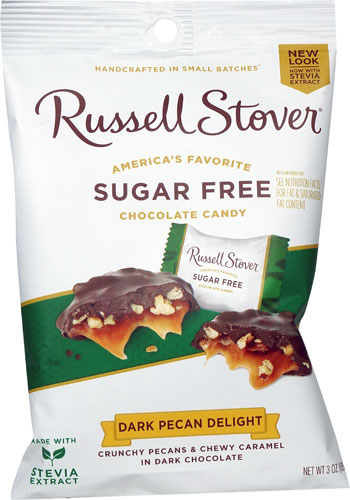 Шоколадные конфеты без сахара Russell Stover с темным пеканом, 3 унции Russell Stover