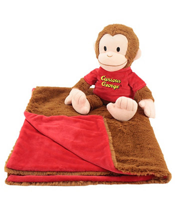 Набор "Curious George Cuddle" 2-в-1, плюшевое одеяло Animal Adventure