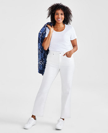 Женские джинсы прямого кроя с высокой посадкой, созданные для Macy's Style & Co