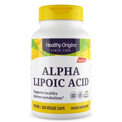 Healthy Origins Альфа-липоевая кислота — 100 мг — 120 капсул Healthy Origins
