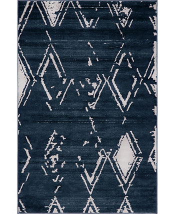 Carnegie Hill Uptown Jzu006 Темно-синий коврик размером 4 x 6 футов Jill Zarin