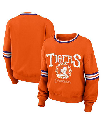 Женский оранжевый рваный пуловер Clemson Tigers в винтажном стиле WEAR by Erin Andrews