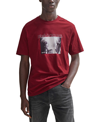 Мужская футболка с рисунком BOSS