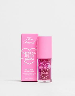 Too Faced Kissing Jelly Lip Oil Gloss – малиновый Too Faced