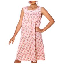 Women's Sleeveless Floral Embroidered Lace Nightgown Yafemarte