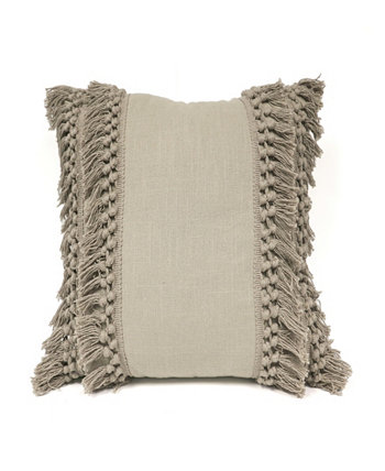 Современная декоративная подушка с кисточками, 20 x 20 дюймов Lush Décor
