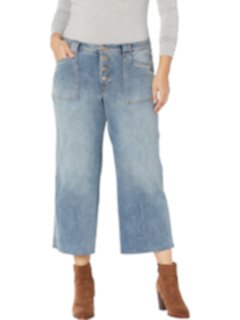 Джинсы до щиколотки с широкими штанинами Teresa больших размеров цвета Clean Clayburn NYDJ Plus Size