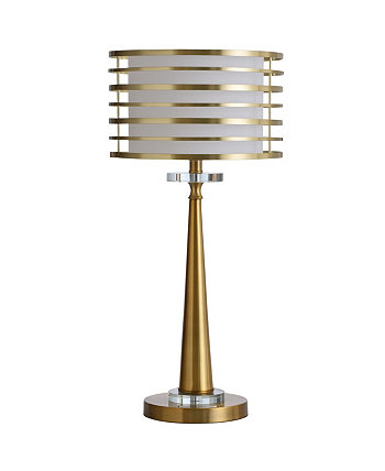 Настольная лампа Elland 25 дюймов с металлическим корпусом и хрустальным стеклом с орбитальным абажуром с металлическим кольцом StyleCraft