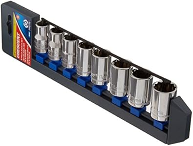 Crescent 8 Piece 1/2" Drive 12 Point Standard Metric Socket Set - CSAS1N Crescent