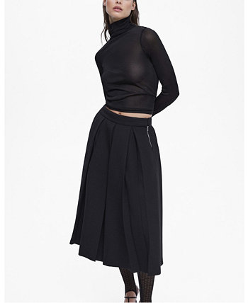 Women's Pleated Midi Skirt MANGO
