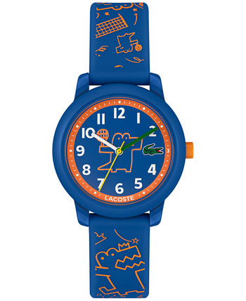 Kid's Blue Printed Silicone Strap Watch 33mm Lacoste