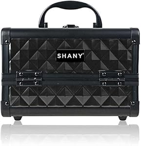 SHANY Chic Makeup Train Case Cosmetic Box Portable Makeup Case Cosmetics Beauty Organizer Jewelry storage with Locks, Multi trays Makeup Storage Box with Makeup Mirror - Twilight Shany