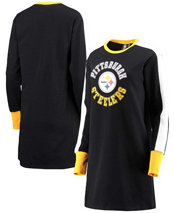 Женское черное платье-футболка Pittsburgh Steelers Hurry Up Offense G-III 4Her by Carl Banks