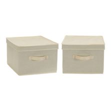 Household Essentials 2-piece Large Fabric Storage Bins with Lids Household Essentials