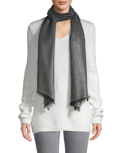 Металлический шарф с бахромой Calvin Klein
