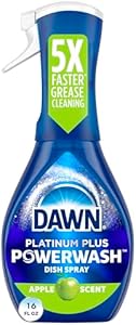 Моющее средство для посуды Dawn Platinum Powerwash, 473 мл, яблочный аромат, удаляет 99% жира в два раза быстрее Dawn