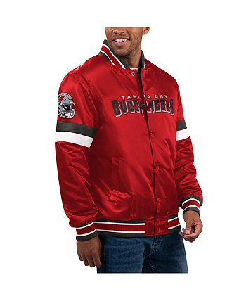 Мужская красная университетская атласная куртка с длинными кнопками Tampa Bay Buccaneers Home Game Starter