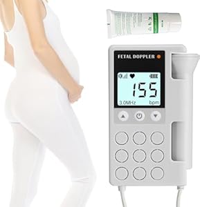 Baby Fetal Heartbeat Monitor Pregnancy,Fetal Doppler Heart Rate Monitor Doppler Fetal Monitor for Pregnancy M-01 LIMONSTU