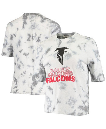 Женская серая футболка Atlanta Falcons Throwback Team Spirit Tie-Dye Junk Food