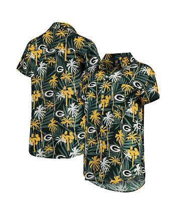 Женская зеленая рубашка Green Bay Packers с цветочным принтом Harmonic на пуговицах FOCO