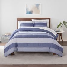 Serta® Simply Clean Billy Textured Stripe Antimicrobial Complete Bedding Set with Sheets Serta