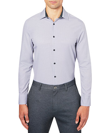 Мужская приталенная классическая рубашка с принтом в горошек Cooling Comfort CONSTRUCT