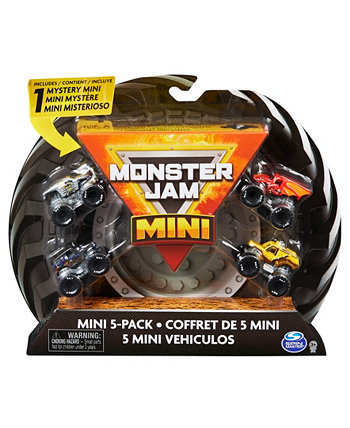 Официальные мини-коллекционные грузовики-монстры с одним загадочным грузовиком, упаковка из 5 штук Monster Jam