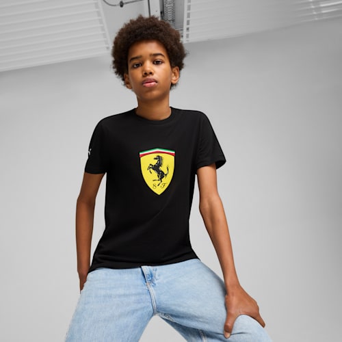 Scuderia Ferrari Race Colored Big Shield Big Kids' Tee PUMA