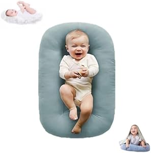 Baby Lounger Pillow for Infants Babies 0-12 Months, Bionic Organic Lounger for Baby, Soft Cotton Breathable Infant Floor Seats & Loungers for Newborn Baby Shower Gifts Daoluan