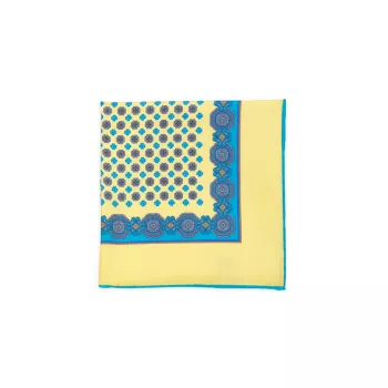 Шелковый нагрудный платок с геометрическим рисунком Kiton