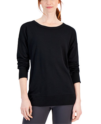 Женский пуловер с открытой спиной и длинными рукавами, созданный для Macy's ID Ideology