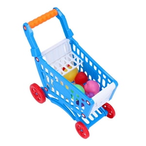 Kids Shopping Cart Set, Kids Shopping Cart Play Food Toys Kids Toy Interactive For Learning Development Blue Eotvia