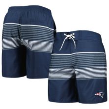 Men's G-III Sports by Carl Banks Navy New England Patriots Coastline Volley Swim Shorts In The Style