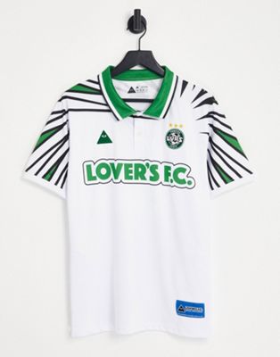 Бело-зеленая футболка из джерси Lover's FC sunstrike Lovers FC