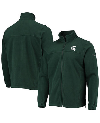Мужская зеленая куртка Michigan State Spartans Flanker III Fleece Team с молнией во всю длину Columbia