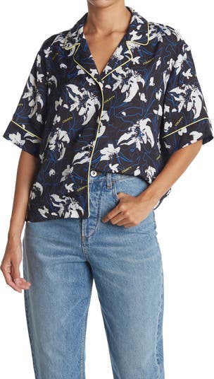 Укороченная гавайская рубашка с цветочным принтом COUNTRY OF MILAN