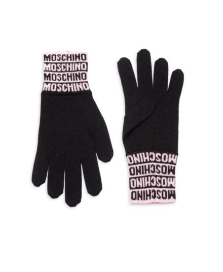 Перчатки с логотипом Moschino