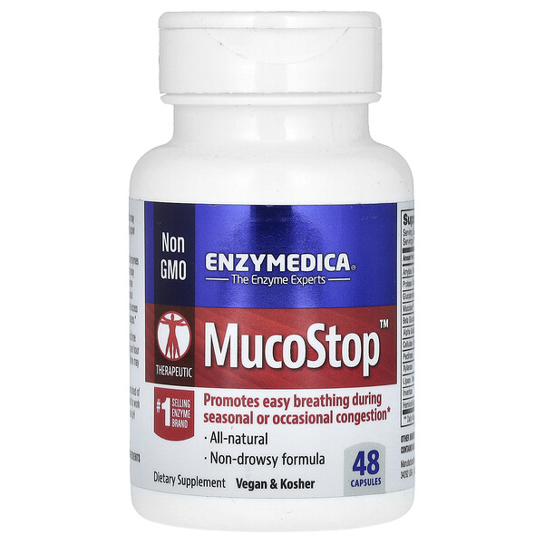 МукоСтоп, 48 капсул Enzymedica
