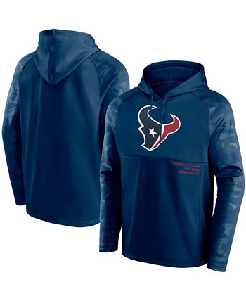 Мужская темно-синяя худи Houston Texans Shade Defender с капюшоном с регланами Fanatics