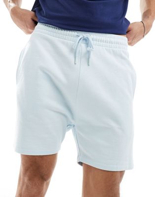 ASOS DESIGN skinny fit shorts in light blue ASOS DESIGN