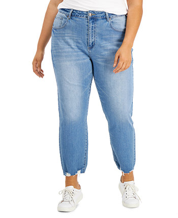 Модные джинсы большого размера с потертостями в стиле мамы Gogo Jeans